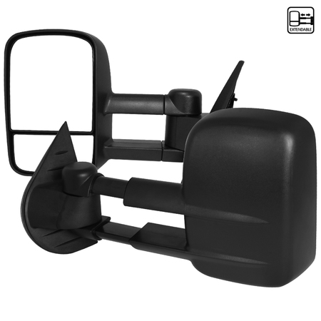 SPEC-D TUNING 07-10 Chevrolet Silverado 07-10 Silverado Towing Mirrors - Manual RMX-SIV07-M-FS